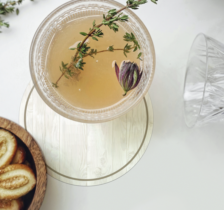 Untersetzer Vintage Weiße Holzoptik - TenStickers