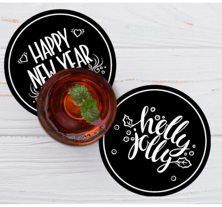 Untersetzer weihnachten fröhliche saisonale grüße - TenStickers