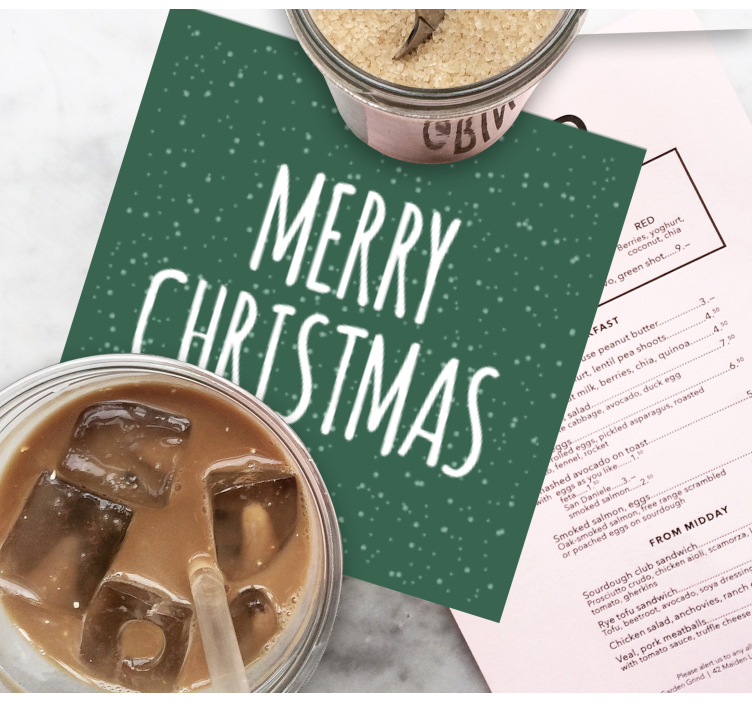 Untersetzer weihnachten mit festlichem schneeflocken-motiv - TenStickers