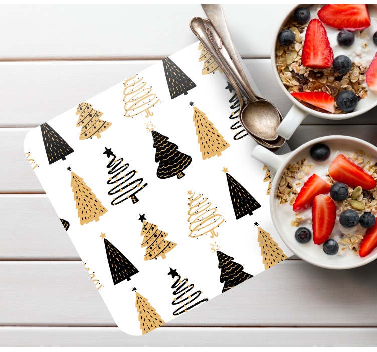 Untersetzer weihnachten mit stilisiertem baum-muster - TenStickers