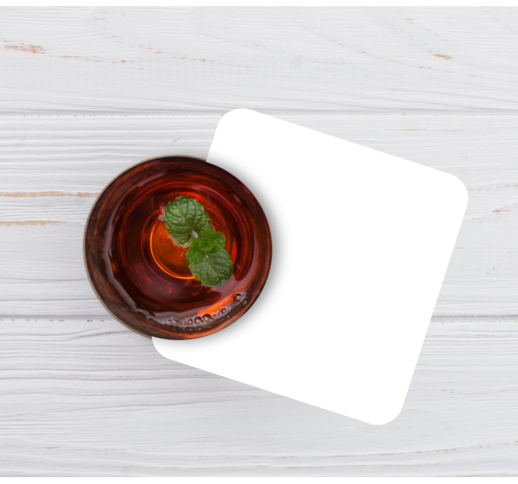 Untersetzers einfarbig weiß - TenStickers