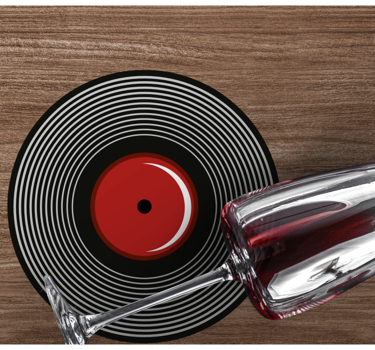 Vintage untersetzer im retro vinyl platten design - TenStickers