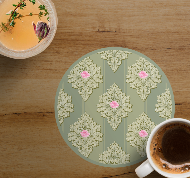 Vintage untersetzer mit filigranem botanischen motiv - TenStickers