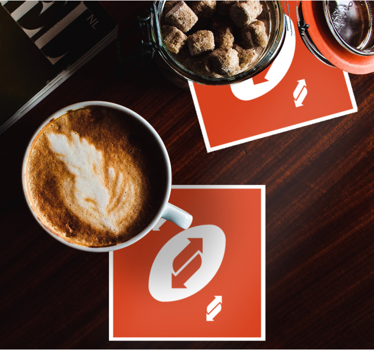 Vintage untersetzer mit kreisförmigem pfeilsymbol - TenStickers