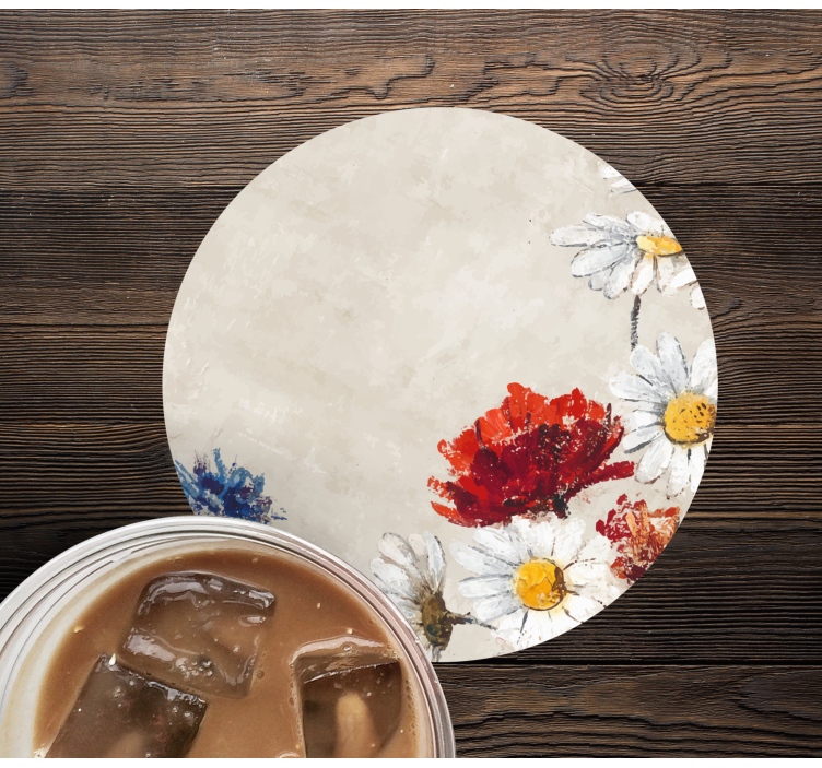 Vintage untersetzer mit lebendiger blumenkomposition - TenStickers