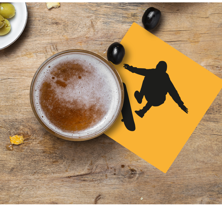 Vintage untersetzer skaterfigur silhouette - TenStickers