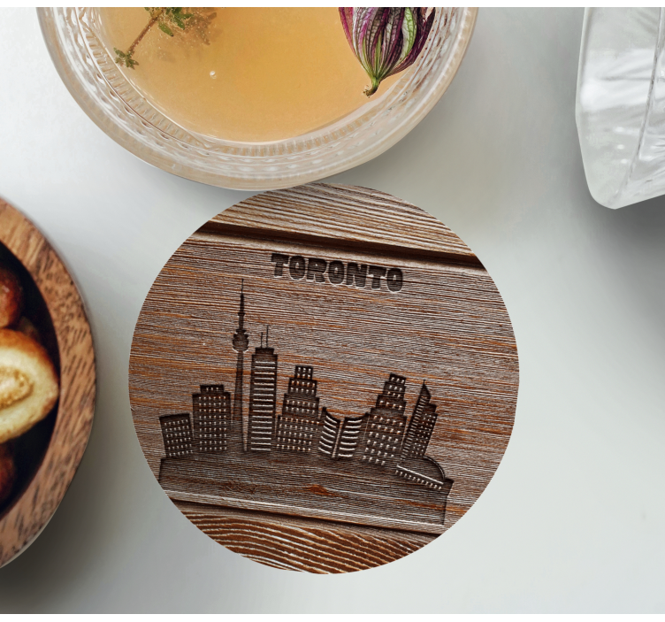 Vintage untersetzer toronto skyline silhouette - TenStickers
