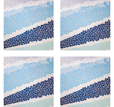 Fliesen Untersetzer Blaue mosaikfliesen - TenStickers