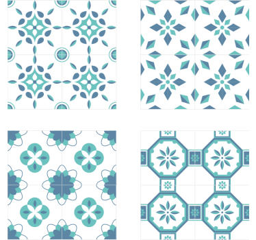 Fliesen untersetzer mit floralem muster - TenStickers