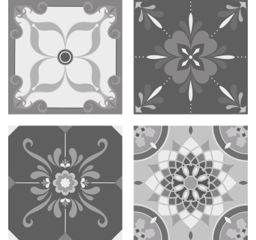 Untersetzer mit filigranem grauen muster - TenStickers