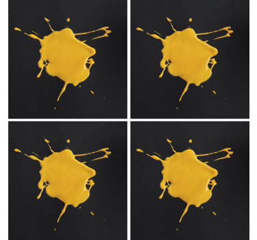 Untersetzer mit gelber spritztextur - TenStickers