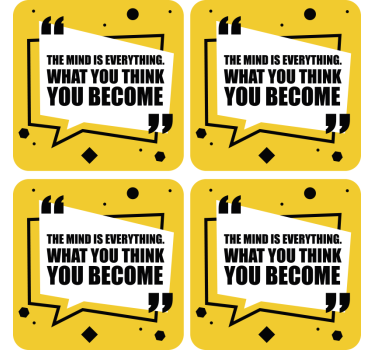 Motivierender Untersetzer What You Think - TenStickers