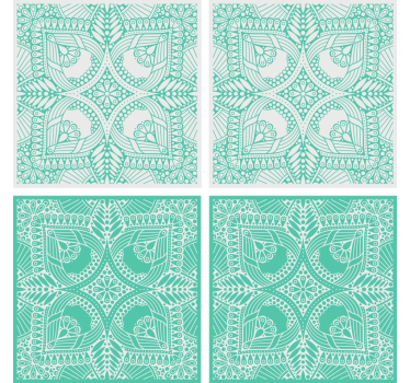 Untersetzer mit filigranem blumenarrangement - TenStickers