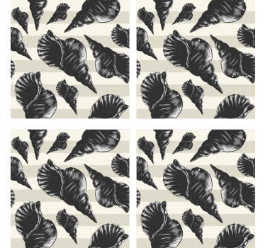Untersetzer mit eleganten muschelmustern - TenStickers