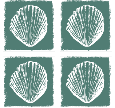 Untersetzer mit muschel-muster druck - TenStickers