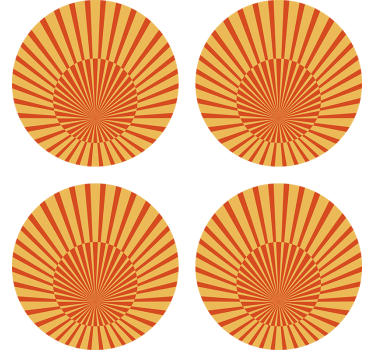 Untersetzer mit strahlendem sonnenstrahlen-muster - TenStickers