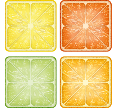 Untersetzer citrus scheibe minima - TenStickers