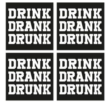 Untersetzer Spruch Getränk getrunken betrunken - TenStickers