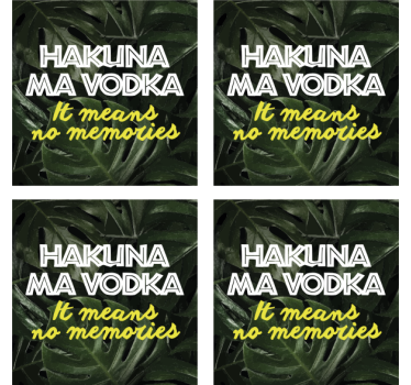 Bierdeckel sprüche hakuna ma vodka - TenStickers