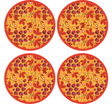 Untersetzer im lebhaften blumenmuster - TenStickers