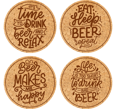 Untersetzer Spruch Verschiedene biertexte - TenStickers