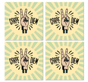 Bierdeckel sprüche mit peace hand symbol - TenStickers