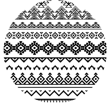 Untersetzer mit geometrischen schwarzen mustern - TenStickers