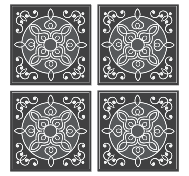 Fliesen Untersetzer Elegante zierfliesen - TenStickers