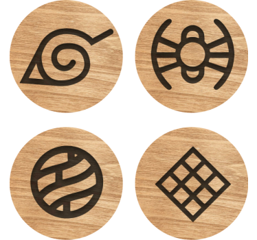 Untersetzer Freak Naruto holzmuster - TenStickers