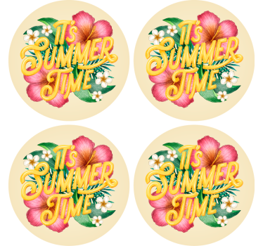 Bierdeckel sprüche florale sommer zitate - TenStickers
