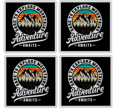 Bierdeckel sprüche entdecke die berge abenteuer - TenStickers