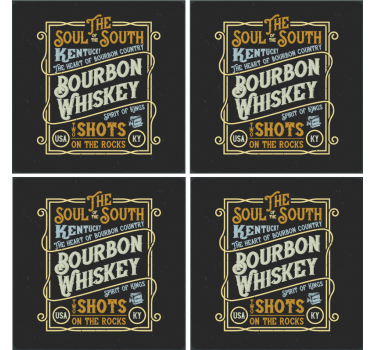 Bierdeckel sprüche bourbon whiskey seelen - TenStickers