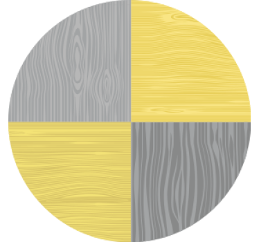 Untersetzer mit holzmaserung im kreisdesign - TenStickers
