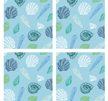 Untersetzer mit muschelmuster design - TenStickers