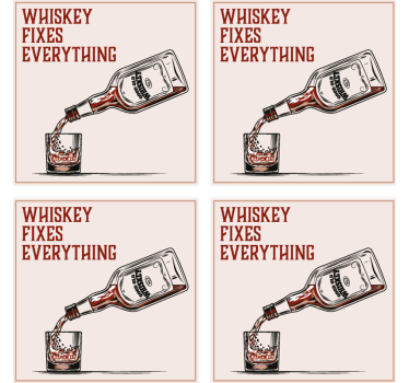 Bierdeckel sprüche mit whiskey einschenken visual - TenStickers