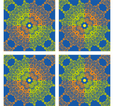 Fliesen Untersetzer buntes mandala-muster - TenStickers