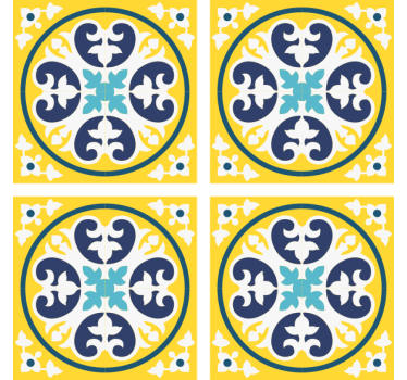 Fliesen untersetzer mit floralem keramikmuster - TenStickers