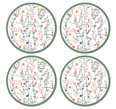 Untersetzer modern Dünne minimalistische gartenblumen - TenStickers