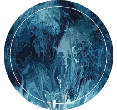 Untersetzer mit abstraktem blauen wirbelmuster - TenStickers