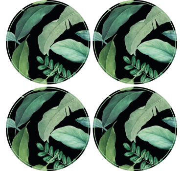 Untersetzer blattgrüne komposition - TenStickers