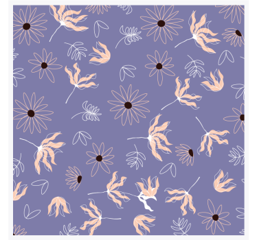 Untersetzer mit floralen mustern auf lila - TenStickers