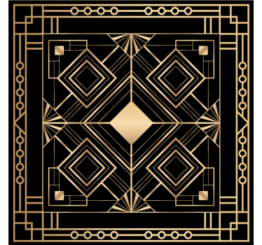 Untersetzer mit geometrischem muster und goldenen akzenten - TenStickers