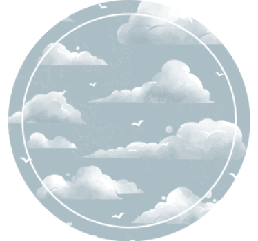 Untersetzer mit wolkigem himmel muster - TenStickers