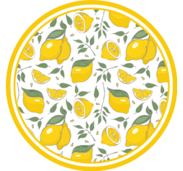 Untersetzer mit zitronenmuster-elementen - TenStickers