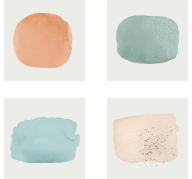 Untersetzer aquarell farbproben - TenStickers