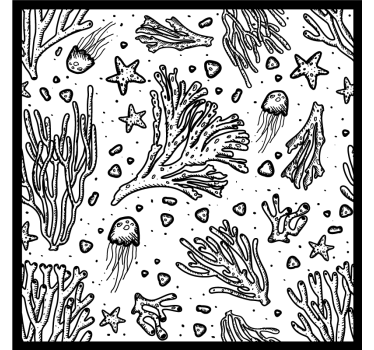 Untersetzer unterwasserlebens-elemente - TenStickers