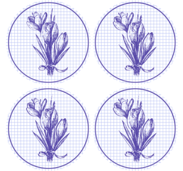 Untersetzer mit eleganter botanischer illustration - TenStickers