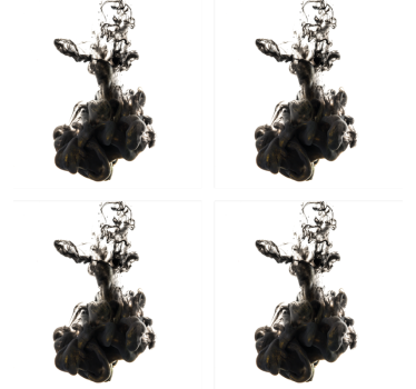 Untersetzer mit flüssigem schwarzen tintenwirbel - TenStickers