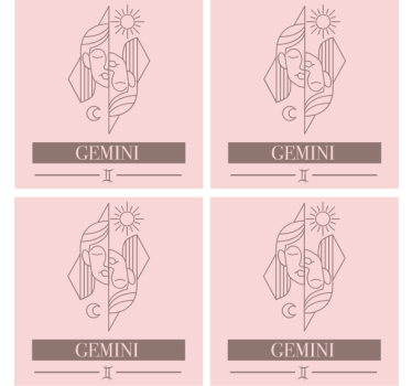 Bierdeckel sprüche duale gesichter des zodiacs - TenStickers