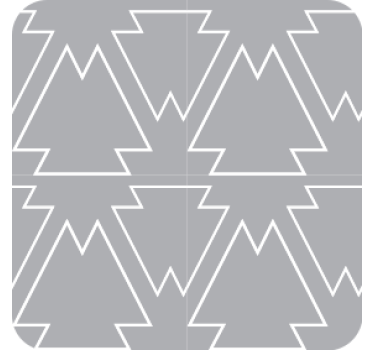 Untersetzer mit angularen baum-motiv - TenStickers